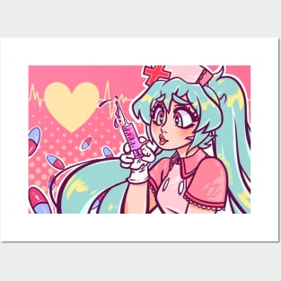 Nurse Miku Posters and Art